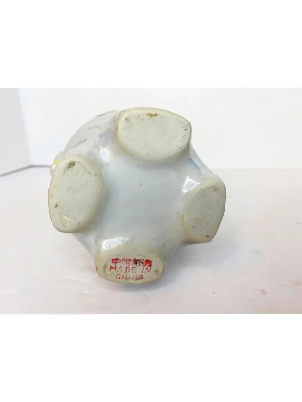 Vintage Ceramic Double Swan Vase Floral Decor Thailand